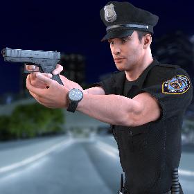 3D Police Officer 2020 PBR V1 Rigged model